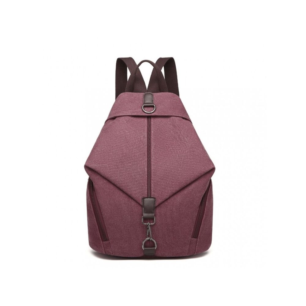 wrzosowy plecak damski vintage worek canvas havani